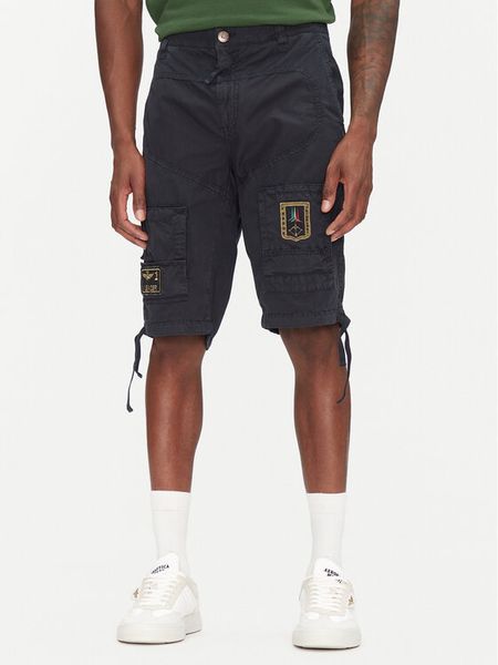 Aeronautica Militare Szorty materiałowe 251BE041CT1122 Granatowy Regular Fit. Niebieskie szorty męskie Aeronautica Militare, m, bez wzorów, z bawełny. Za 779.99 zł.