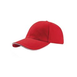 Liberty Sandwich Heavy Brush Cotton 6panelowa Czapka. Czerwone czapki i kapelusze damskie ATLANTIS, bez wzorów. Za 42.99 zł.