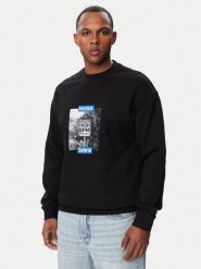 HUGO Bluza Noldocrew 50570029 Czarny Regular Fit. Czarne bluzy męskie Hugo, m, bez wzorów, z bawełny, bez kaptura. Za 399.99 zł.