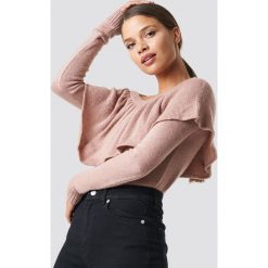 NA-KD Boho Sweter na jedno ramię - Pink. Swetry damskie marki NA-KD Boho. Za 80.95 zł.