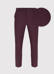 PAKO LORENTE – Bordowe spodnie garniturowe P22SF-6G-016-D-S. Czerwone eleganckie spodnie męskie Pako Lorente, s, bez wzorów, z elastanu. Za 199.99 zł.