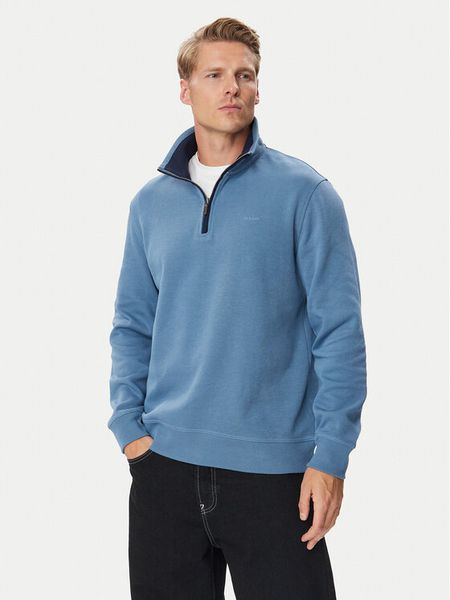 Gant Bluza 2067160 Niebieski Regular Fit. Niebieskie bluzy męskie GANT, m, bez wzorów, bez kaptura. Za 659.99 zł.