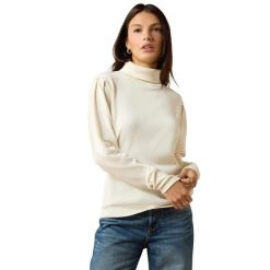 Sweter damski Ariat Aldergate. Białe swetry damskie Ariat, s, bez wzorów, z bawełny, eleganckie, bez kołnierzyka, bez ramiączek, bez kaptura. Za 323.00 zł.