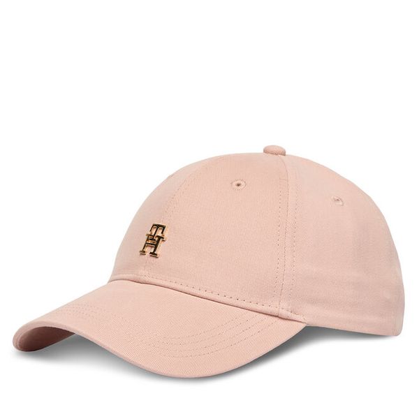 Czapka z daszkiem Tommy Hilfiger. Czerwone czapki i kapelusze damskie Tommy Hilfiger, bez wzorów. Za 141.99 zł.