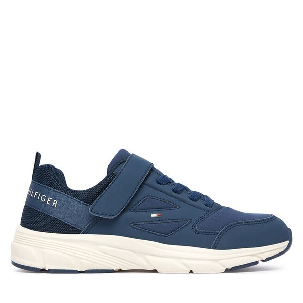 Sneakersy Tommy Hilfiger. Niebieskie trampki i tenisówki chłopięce Tommy Hilfiger, bez wzorów, bez zapięcia. Za 312.99 zł.