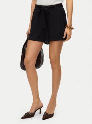 Vero Moda Szorty materiałowe Menny 10323630 Czarny Regular Fit. Czarne szorty damskie Vero Moda, xs, bez wzorów, z materiału. Za 139.99 zł.
