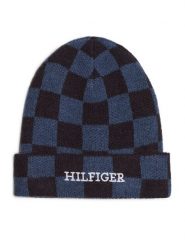 Tommy Hilfiger Czapka AU0AU01932 Niebieski. Niebieskie rękawiczki dziecięce Tommy Hilfiger, bez wzorów, z materiału. Za 179.99 zł.
