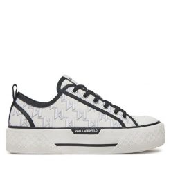 Trampki KARL LAGERFELD. Białe trampki i tenisówki damskie KARL LAGERFELD, bez wzorów, bez zapięcia. Za 459.99 zł.