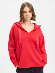 JOOP! sweter dresowy - Tristani Kobiety czerwony, 42. Czerwone swetry damskie JOOP!, bez wzorów, z dresówki, bez kołnierzyka, bez ramiączek, z kapturem. Za 429.95 zł.