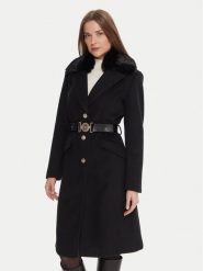 Guess Płaszcz przejściowy W5BL25 W2672 Czarny Regular Fit. Czarne płaszcze damskie Guess, xs, z aplikacjami, z syntetyku, bez kaptura. Za 749.99 zł.