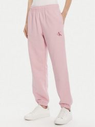 Calvin Klein Jeans Spodnie dresowe Moologo LV047B235G Różowy Regular Fit. Czerwone spodnie dresowe damskie Calvin Klein Jeans, xxl, bez wzorów, z bawełny. Za 239.99 zł.