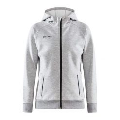 Damska bluza z kapturem Craft core soul hood. Szare bluzy damskie Craft, xl, bez wzorów, z bawełny, z kapturem. Za 406.85 zł.