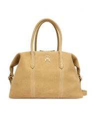 Patrizia Pepe Torebka 2B0145/L152-B880 Beżowy. Brązowe torebki do ręki damskie Patrizia Pepe, bez wzorów, ze skóry, bez dodatków. Za 1,579.00 zł.