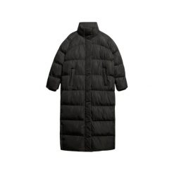 Damska długa kurtka Superdry Ultra. Czarne kurtki damskie Superdry., m, bez wzorów, z materiału, bez kaptura. Za 704.50 zł.
