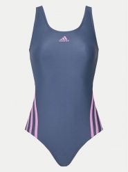 Adidas Strój kąpielowy 3-Stripes IY9720 Niebieski. Niebieskie kostiumy jednoczęściowe damskie Adidas, bez wzorów, z syntetyku, sportowe, żeglarskie. Za 159.99 zł.