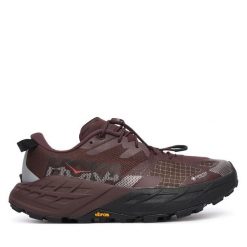 Buty do biegania Hoka. Czerwone obuwie sportowe damskie HOKA, bez wzorów, z gore-texu, do biegania. Za 799.99 zł.
