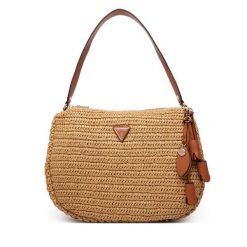 Torebka Guess. Brązowe torebki do ręki damskie Guess, z aplikacjami, klasyczne, bez dodatków. Za 639.99 zł.