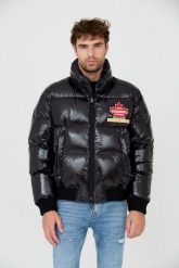 DSQUARED2 Czarna męska kurtka Glossy Puff Kaban, Rozmiar 52. Czarne kurtki męskie Dsquared2, m, bez wzorów, bez kaptura. W wyprzedaży za 3,599.99 zł.