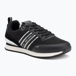 Buty damskie Pepe Jeans Dublin Half. Czarne obuwie sportowe damskie Pepe Jeans, bez wzorów, z jeansu, trekkingowe. Za 249.99 zł.