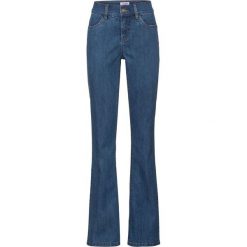 Wygodne dżinsy ze stretchem i efektem push-up BOOTCUT bonprix niebieski. Jeansy damskie marki bonprix. Za 74.99 zł.