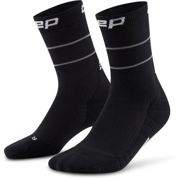 Skarpety kompresyjne CEP Compression Pro Reflective 2.0 Mid Cut. Czarne skarpety męskie CEP, bez wzorów. Za 166.00 zł.