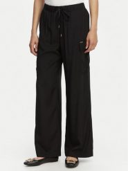 Liu Jo Beachwear Spodnie materiałowe VA6034 T2920 Czarny Relaxed Fit. Czarne spodnie materiałowe damskie Liu Jo Beachwear, m, bez wzorów, z materiału. Za 599.99 zł.