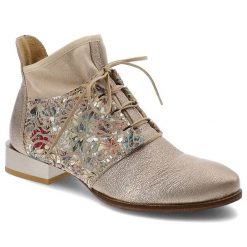 Złote Botki Maciejka Eleganckie Obuwie Damskie. Żółte botki damskie Maciejka, na wiosnę, ze skóry, eleganckie, bez obcasa, na obcasie, bez zapięcia. Za 489.00 zł.