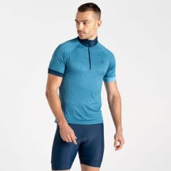 Pedal It Out Out męska koszulka rowerowa. Niebieskie koszulki sportowe męskie Dare 2b, m, bez wzorów, ze skóry, bez kołnierzyka, bez ramiączek, trekkingowe. W wyprzedaży za 109.99 zł.