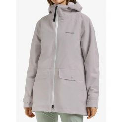 Kurtka przeciwdeszczowa damska Didriksons Gila Parka. Szare kurtki damskie Didriksons, bez wzorów, bez kaptura. Za 835.99 zł.