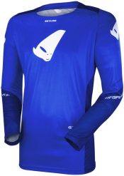 Koszulka UFO PLAST MX Skyline męska długi rękaw V-neck niebieska roz S. Niebieskie bluzki z długim rękawem męskie UFO PLAST, m, bez wzorów, z elastanu, klasyczne, bez kołnierzyka. Za 440.50 zł.