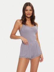 Hunkemöller Piżama 206601 Szary Regular Fit. Szare piżamy damskie Hunkemöller, xl, bez wzorów, z syntetyku, bez ramiączek. Za 89.99 zł.