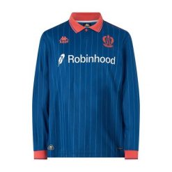 Koszulka Trzecia długie rękawy OGC Nice 2025/26. Niebieskie koszulki sportowe męskie Kappa, bez wzorów, bez kołnierzyka, bez ramiączek, do piłki nożnej. Za 486.50 zł.