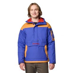 Kurtka puchowa męska Columbia Challenger II Ins Pullover. Niebieskie kurtki sportowe męskie Columbia, m, bez wzorów, z puchu, trekkingowe. Za 529.99 zł.