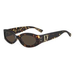 Okulary przeciwsłoneczne DSQUARED2 D2 0150/G/S 086 dla kobiet, rozmiar 54 mm. Brązowe okulary przeciwsłoneczne damskie Dsquared, owalne. W wyprzedaży za 1,172.80 zł.