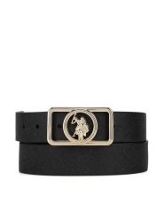 U.S. Polo Assn. Pasek Damski AIUXT2472WVP Czarny. Czarne paski damskie U.S. Polo Assn., bez wzorów, ze skóry. Za 149.99 zł.