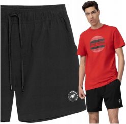 Spodenki kąpielowe boardshorty męskie 4F 4FWSS24UBDSM123. Niebieskie kąpielówki męskie 4f, m, bez wzorów, z elastanu, do pływania. Za 79.99 zł.