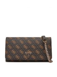 Guess Torebka Noelle II Mini HWQG96 72750 Brązowy. Brązowe listonoszki damskie Guess, z aplikacjami, ze skóry, bez dodatków. Za 319.99 zł.