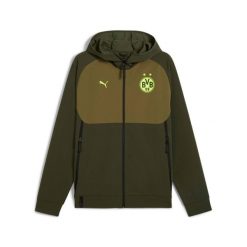 Kurtka dresowa Borussia Dortmund Tech. Zielone kurtki męskie Puma, m, bez wzorów, z dresówki, sportowe, bez kaptura. Za 351.50 zł.