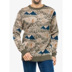 Sweter męski Kavu Highline. Zielone swetry przez głowę męskie KAVU, m, bez wzorów, bez kołnierzyka. Za 261.99 zł.