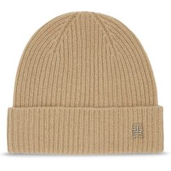 Czapka Tommy Hilfiger. Brązowe czapki i kapelusze damskie Tommy Hilfiger, na zimę, bez wzorów. Za 379.99 zł.