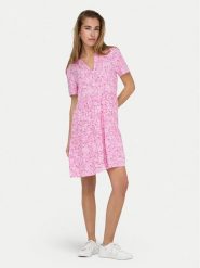 ONLY Sukienka letnia Zally 15262674 Różowy Regular Fit. Czerwone sukienki damskie Only, na lato, m, bez wzorów, z wiskozy, bez kołnierzyka, bez ramiączek. W wyprzedaży za 109.99 zł.