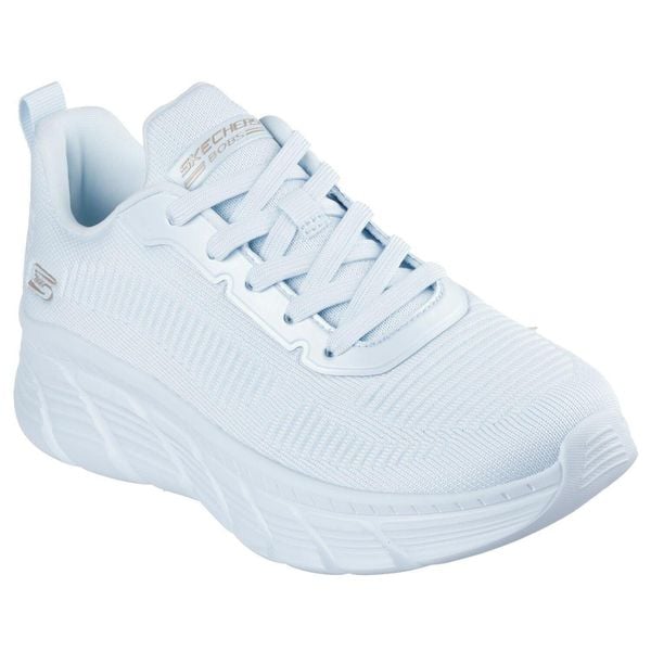 Buty sportowe damskie Skechers Bobs B Flex Hi Fly. Niebieskie obuwie sportowe damskie Skechers, bez wzorów, z materiału. Za 390.00 zł.