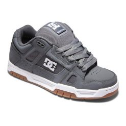 Buty DC STAG Szary. Szare buty sportowe męskie DC Shoes, ze skóry, bez zapięcia. Za 371.99 zł.