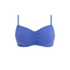 Damski top do kostiumu kąpielowego Freya Jewel cove. Niebieskie topy damskie FREYA ACTIVE, bez wzorów, bez kołnierzyka, bez ramiączek. Za 231.00 zł.