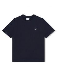 Boss T-Shirt J25P23 S Granatowy Regular Fit. Niebieskie t-shirty dla chłopców Boss, bez wzorów, z bawełny, bez ramiączek. Za 129.99 zł.