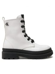 Calvin Klein Jeans Trapery Lace-Up Bootie V4A5-81031-1453 M Biały. Białe buty zimowe dziewczęce Calvin Klein Jeans, bez wzorów, z jeansu, bez zapięcia. Za 539.99 zł.