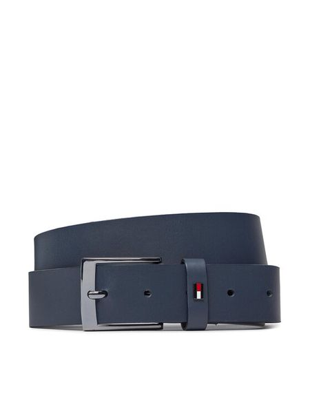 Tommy Hilfiger Pasek Męski Adan Leather 3.5 AM0AM12052 Granatowy. Niebieskie paski damskie Tommy Hilfiger, bez wzorów, ze skóry. Za 119.99 zł.