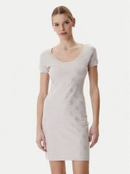 Guess Sukienka dzianinowa W6RK92 Z3JD2 Beżowy Regular Fit. Brązowe sukienki damskie Guess, s, z aplikacjami, z dzianiny, bez kołnierzyka, bez ramiączek. Za 659.99 zł.