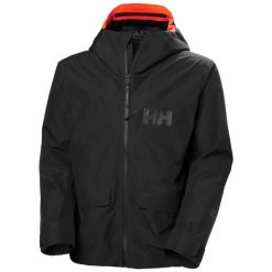Kurtka narciarska Helly Hansen Emiko Shell. Czarne kurtki snowboardowe męskie Helly Hansen, m, bez wzorów, bez kaptura, narciarskie. Za 1,399.00 zł.
