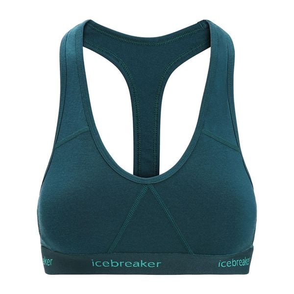 Biustonosz termoaktywny icebreaker Sprite Racerback. Zielone bielizna termoaktywna damska Icebreaker, xs, bez wzorów, bez ramiączek. Za 149.99 zł.